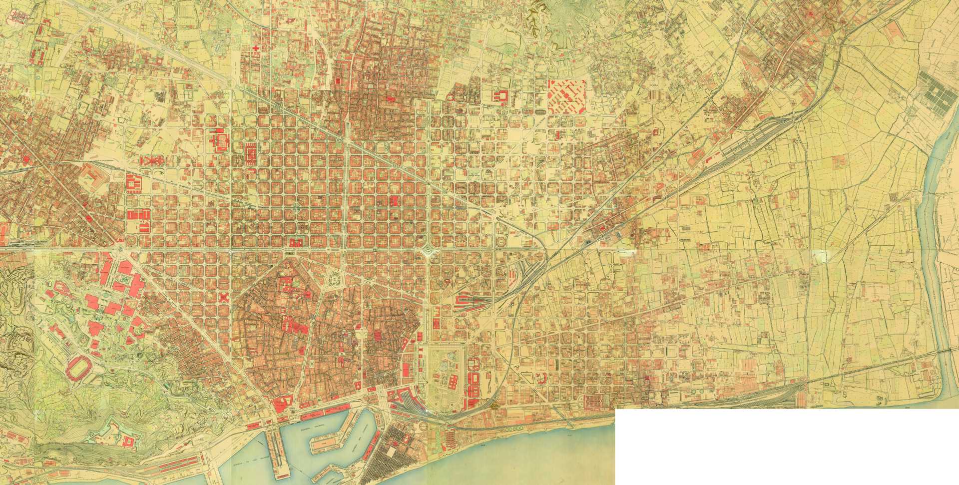 Divisi n Del Plano De La Ciudad De Barcelona Archivo Cerd A o Cerd 